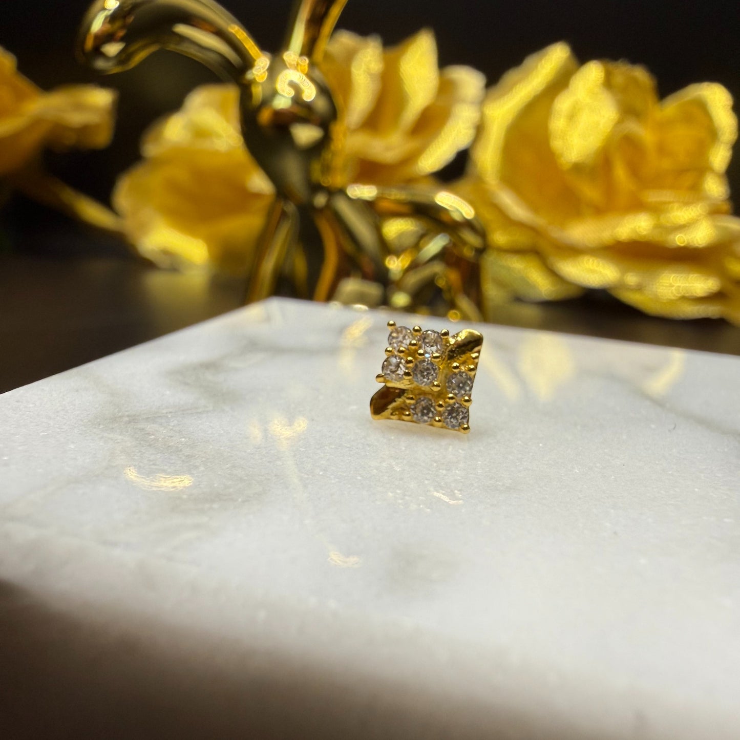 9ct Gold Dimond Shape Nose Stud