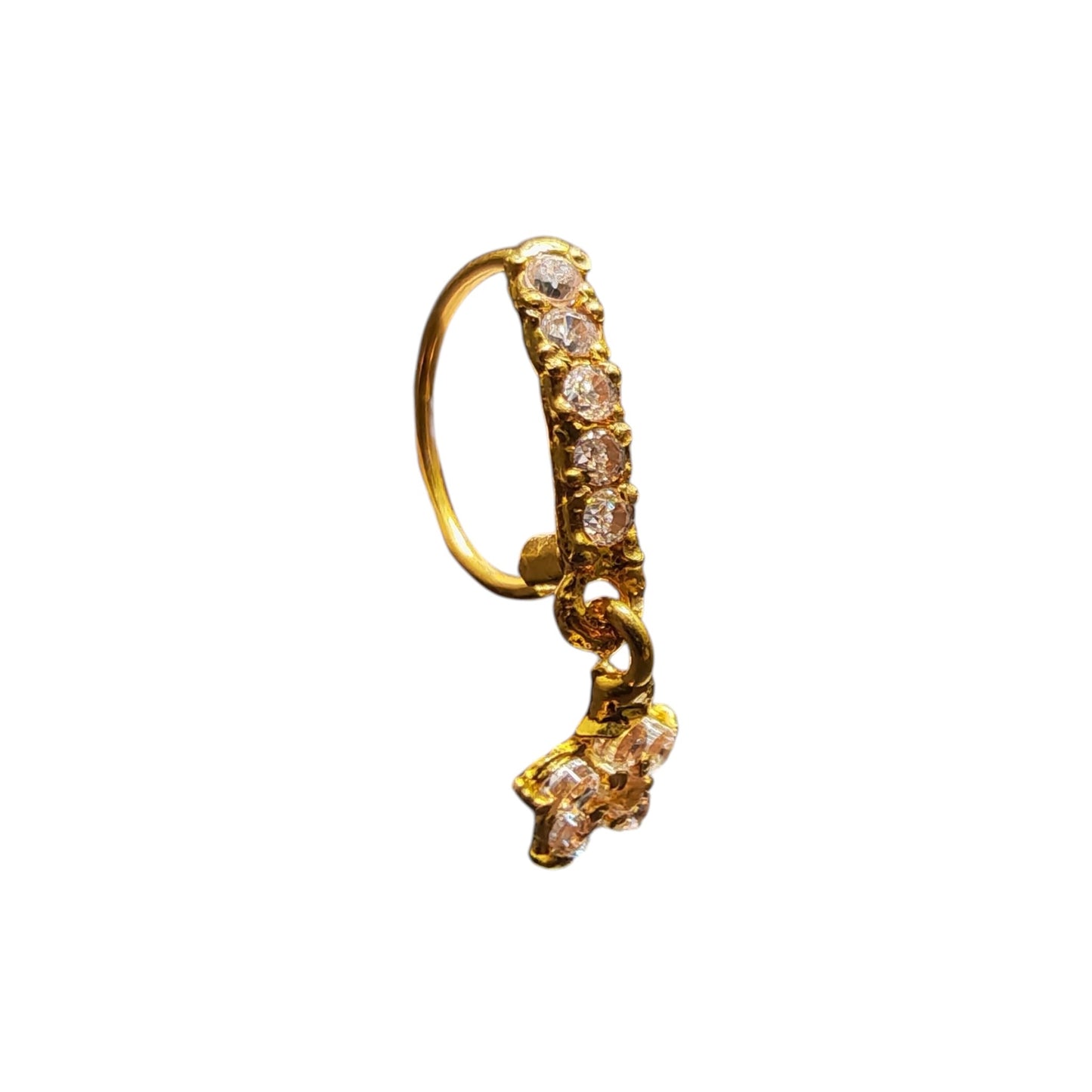 9ct Gold Star Dangle Nose Ring