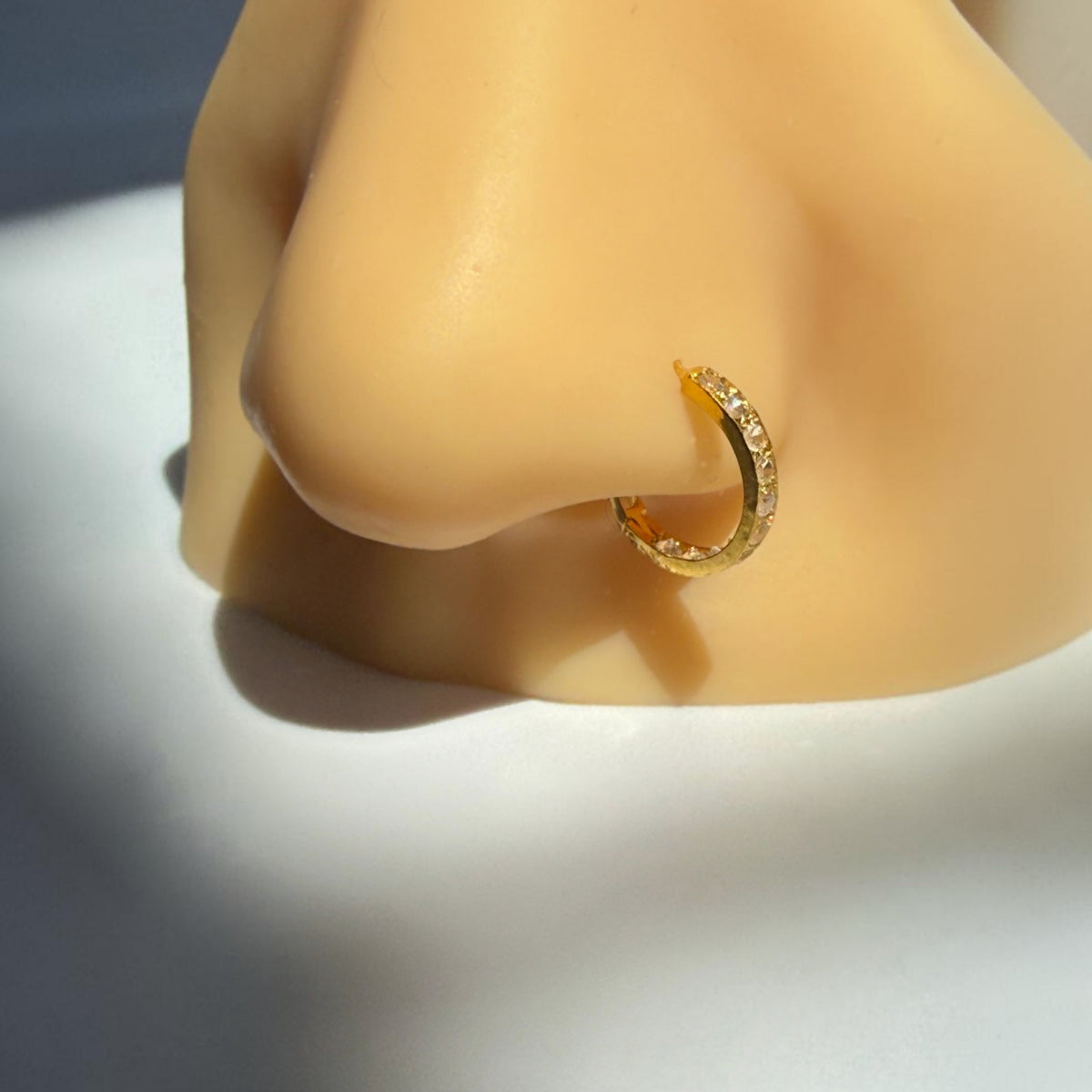 9ct Gold Wide Nose Ring 10mm