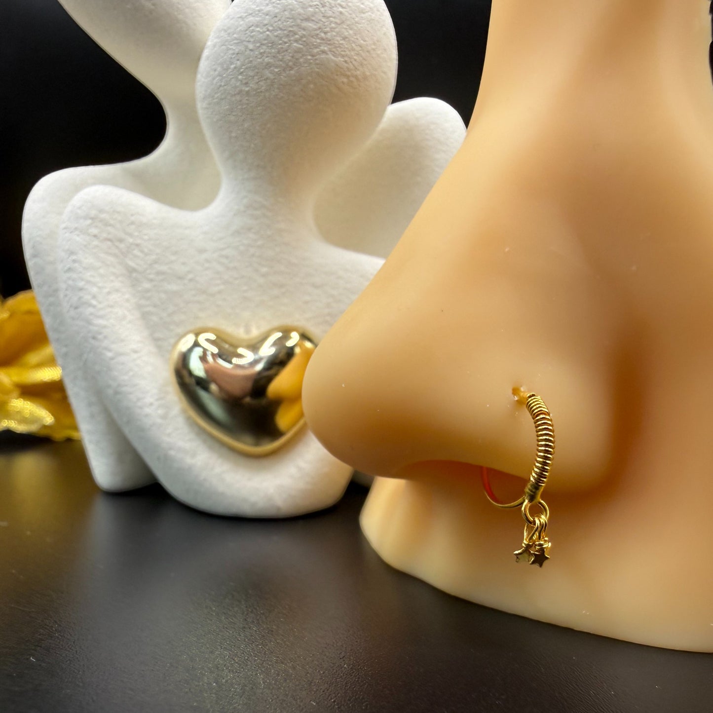 9ct Gold 3 Star Nose Ring