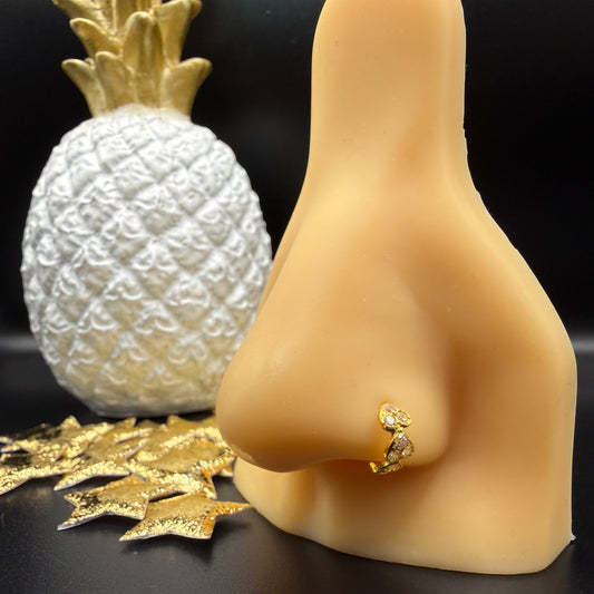 9ct Gold Love Heart Nose Ring