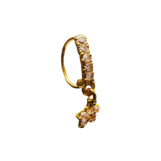 9ct Gold Star Dangle Nose Ring