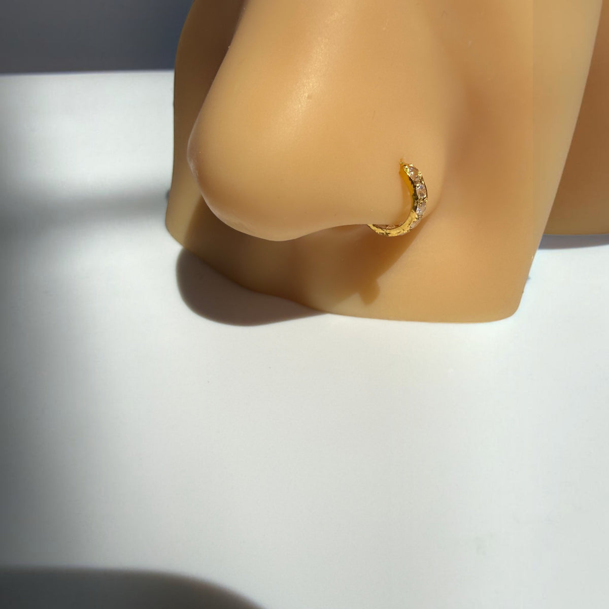 9ct Gold Wide Nose Ring 6mm