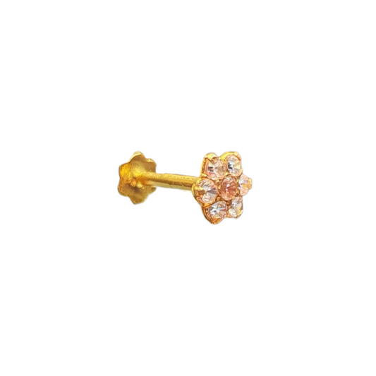 9ct Gold 7 Stone Nose Stud Small