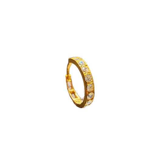 9ct Gold Wide Nose Ring 10mm