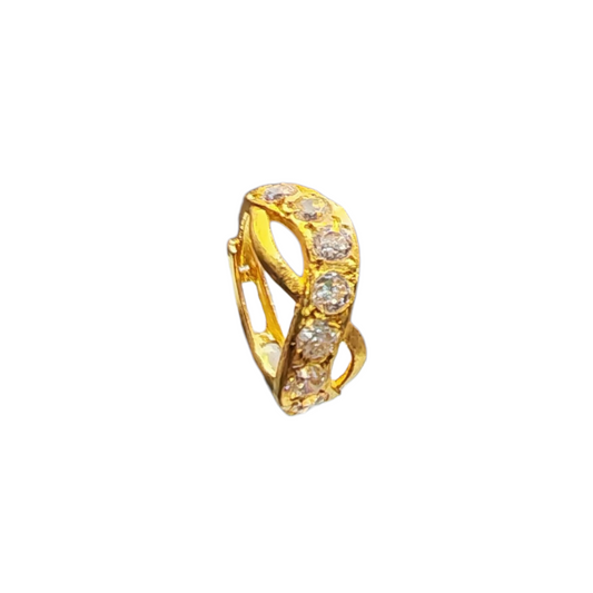 9ct Gold Wave Nose Ring