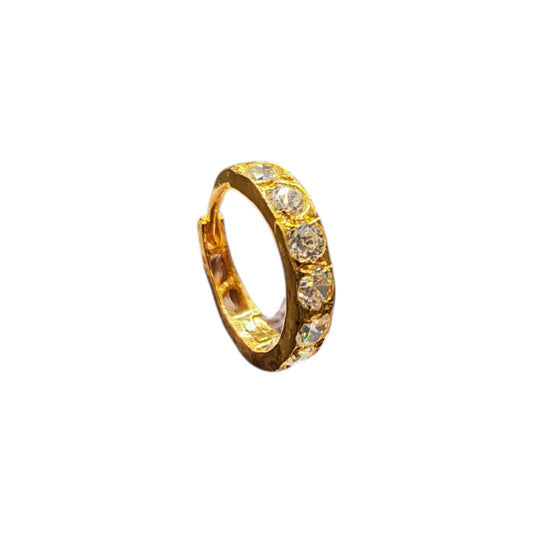9ct Gold Wide Nose Ring 6mm