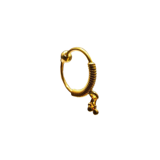 9ct Gold 3 Ball Nose Ring