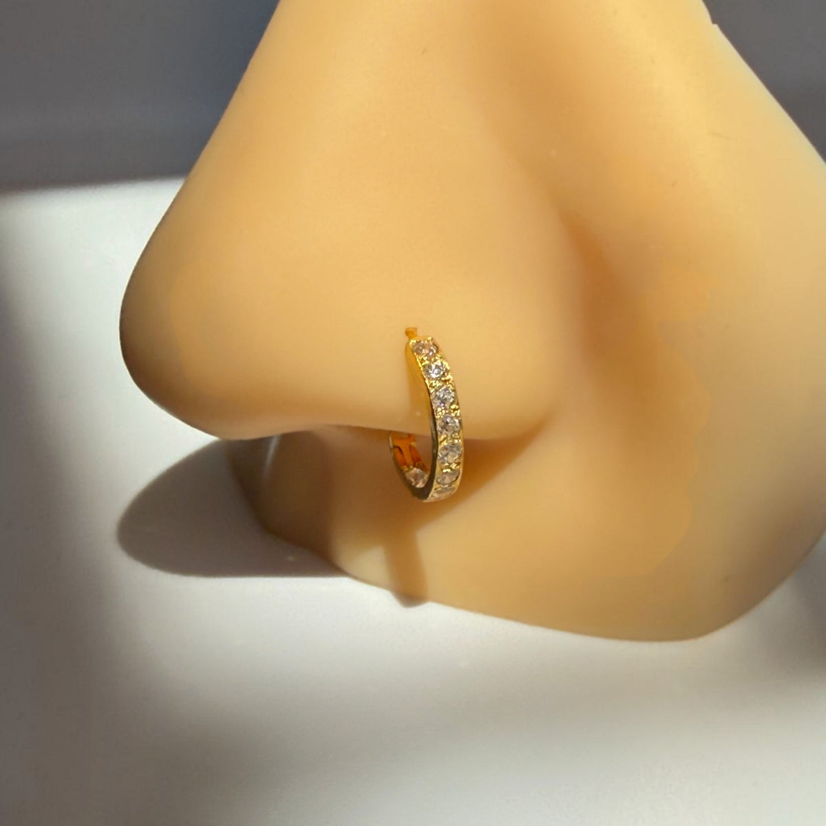 9ct Gold Wide Nose Ring 10mm