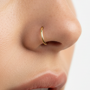 9ct Solid Gold Plain Nose Ring – 9mm | NOOR Jewellery Collection