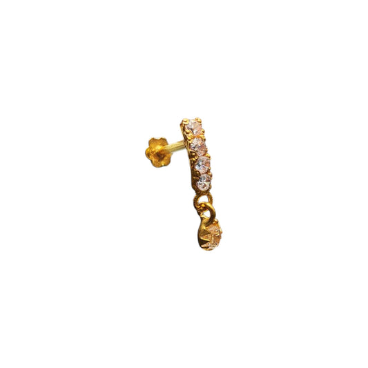 9ct Gold straight Line Nose Stud