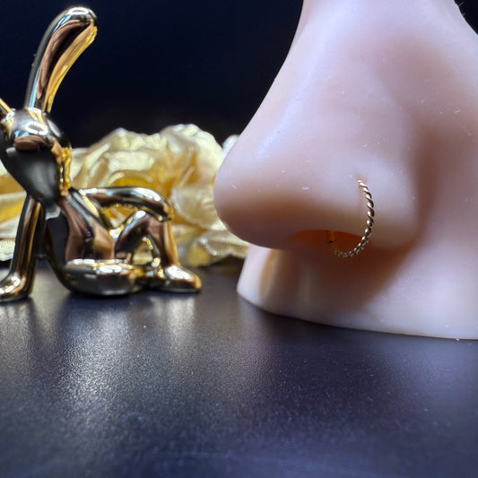 9ct Gold Twist Nose Ring